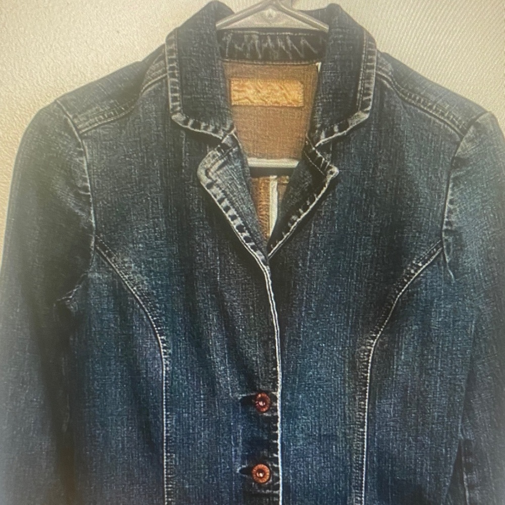 Y2K Levi’s Womens Small Blue Denim Jean Blazer Jacket